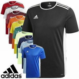 ספורט ועוד ! ביגוד ספורט לגברים Adidas T Shirt Mens Entrada 18 Climalite Short Sleeve Top Football Size S M L XL